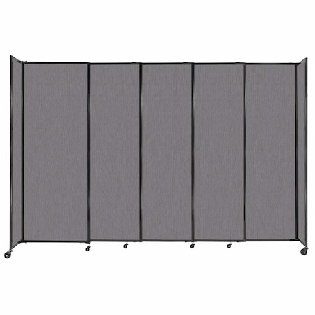 Versare StraightWall Sliding Portable Partition 11'3" x 7'6" Slate Fabric 1490519